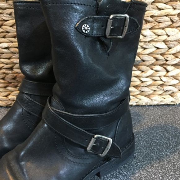 FRYE AND CO. Black Combat & Moto Boots - Picture 10 of 16